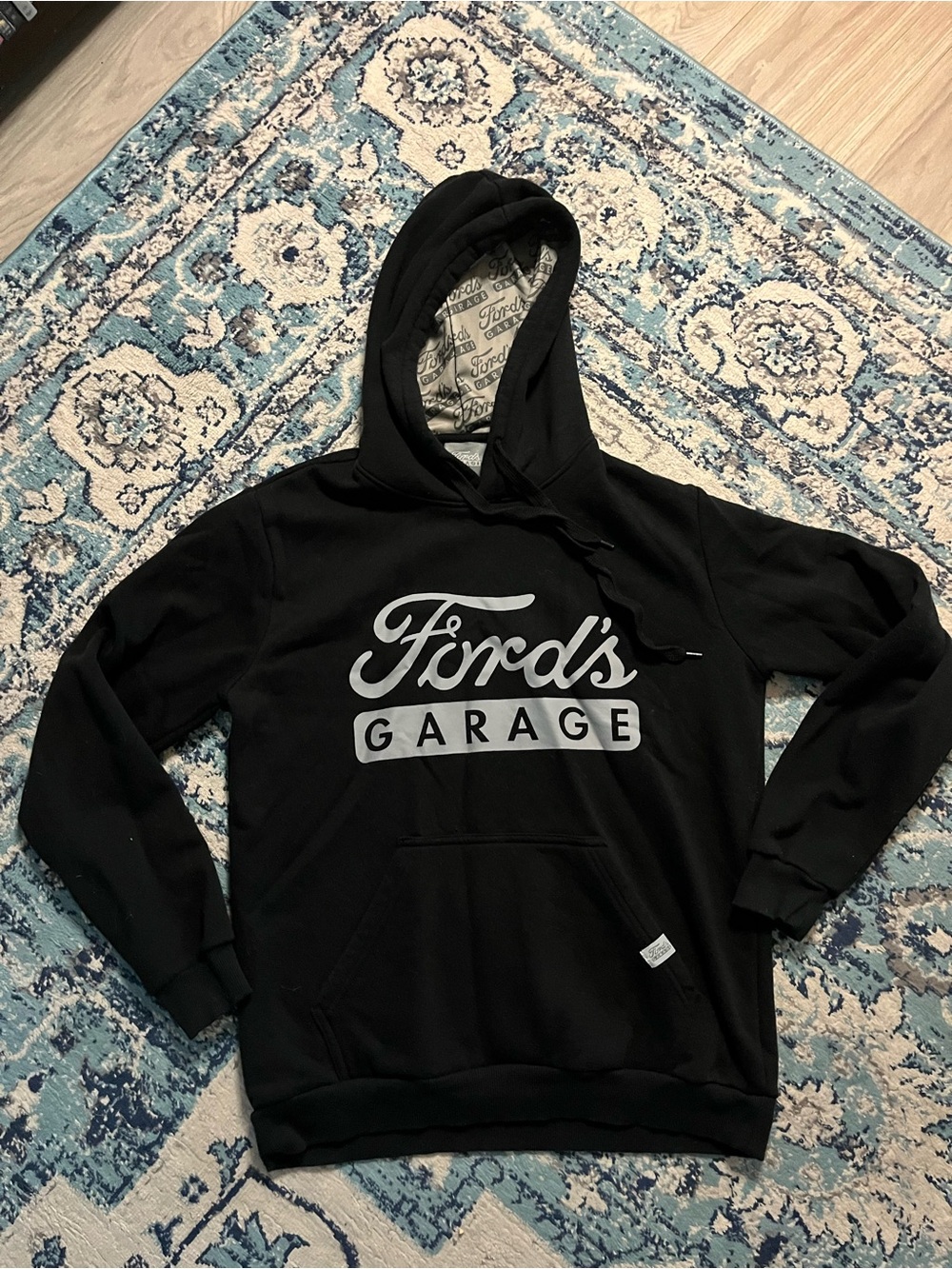 Men's Black Logo Hoodie